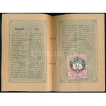 1884 Bp., Ferenc József cs. és kir. nevében kiállított útlevél külföldre, szép állapotban