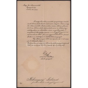 1896-1907 M. Kir. Államvasutak (MÁV) kinevezési okiratok, 2 db