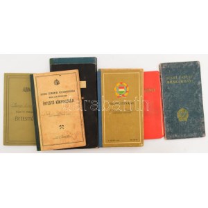cca 1905-1965 Vegyes iskolai, tanulmányi értesítők, leckekönyvek, stb., összesen 8 db...
