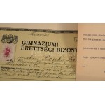 cca 1920-1950 Miskolci vonatkozású vegyes papírrégiség tétel, közte tanügyi főtanácsos értesítő levele áthelyezésről...