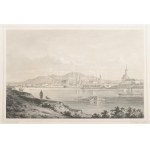 cca 1850 Ludwig Rohbock (1820-1883): Vác látképe a Duna felöl, acélmetszet, jelzett a metszeten. / Steel engraving...