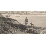 cca 1850 Ludwig Rohbock (1820-1883): Vác látképe a Duna felöl, acélmetszet, jelzett a metszeten. / Steel engraving...