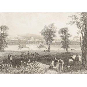 1838 Vác / Waitzen. Acélmetszet, papír. In: Meyer's Universum, DCXXVII t. (Hildburghausen, 1838...