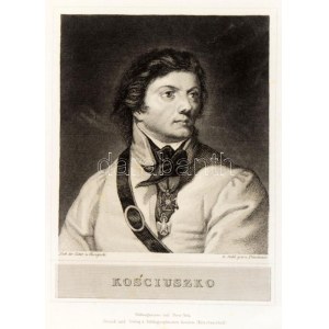 Tadeusz_Kościuszko (1746-1817) hadmérnök, lengyel és amerikai tábornok acélmetszetű portréja...