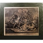 Georg Philipp Rugendas (1701?1774): Csatajelenet. Rézmetszet ca 1750. 52x42 cm. Paszpartuban