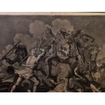 Georg Philipp Rugendas (1701?1774): Csatajelenet. Rézmetszet ca 1750. 52x42 cm. Paszpartuban