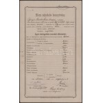 1888 Salacz Gyula, Arad polgármestere, képviselő által aláírt bizonyítvány