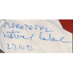 1991 Németh Lehel táncdalénekes által aláírt fotó