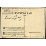 Endresz György (1893-1932) pilóta aláírása levelezőlapon