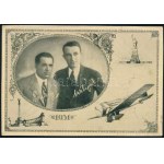 Endresz György (1893-1932) pilóta aláírása levelezőlapon