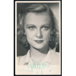 Goll Bea (1927-2014) színésznő, táncosnő saját kézzel aláírt képeslapja