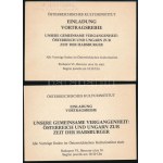cca 1980-1990 2 db meghívó az Österreichisches Kulturinstitut keretében megrendezett előadásokra...