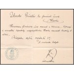 1896 Vörös László (1848-1925) miniszter aláírása államtitkárként kinevezésen