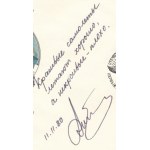 Oleg Konsztantyinovics Antonov (1906-1984) szovjet repülőmérnök autográf aláírása emlékborítékon ...