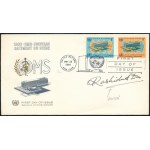 1966 Ensz FDC Rashid-ud-Din bélyegtervező aláírásával