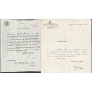 cca 1920-1930 4 db aláírás: Kultuszminisztériumi államtitkár, József nádor egyetem tanár...