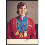 Galina Alexeyevna Kulakova szovjet olimpiai bajnok sífutó aláírása képeslapon Galina Alexeyevna Kulakova (1942-...