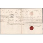 1868 Kunszentmiklós Bajnóczy Sándor plébános által aláírt és viaszpecsétes anyakönyvi kivonat. ...