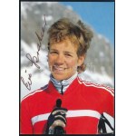 Evi Kratzer (1961) svájci sífutó / Swiss cross-country skier autograph postcard