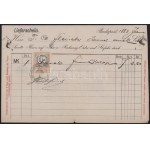 ca 1880-1890 3 db fejléces számla: Goldberger Dávid, Pláger Mór ruha kereskedők nagykőrös 2 db reklámos számla, ...