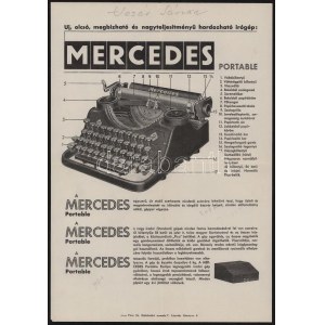 Mercedes táskaírógép reklám nyomtatvány