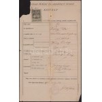 1901 Liptószentmiklós, izraelita anyakönyvi kivonat rabbi aláírásával, sarokhiánnyal