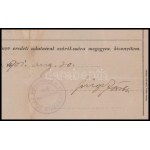 1901 Liptószentmiklós, izraelita anyakönyvi kivonat rabbi aláírásával, sarokhiánnyal