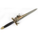 Francia tőr-pisztoly replika, h: 38 cm