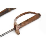 Tőr, házi készítésű XIX. sz. Fa nyéllel és hüvellyel 83 cm