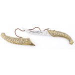 Homár figurális hüvelyben díszkés, rajta homár díszítéssel, h: 32 cm