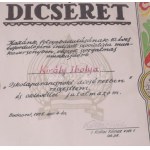 1955 Bp., Honvéd Kossuth Tüzér Tiszti Iskola dicsérő oklevele Király Ibolya részére ,...