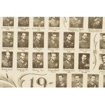 1943 Az M. kir. 1. honvéd gépkocsizó lövészezred tisztikarának tabló képe, kartonon...