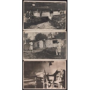 3 db I. világháborús fotó a frontról, az Érdekes Ujság felvételei, a hátoldalon pecséttel jelzettek, 12x17...