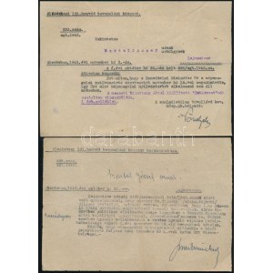1945 Alsódabas (Dabas), 2 db katonai papír