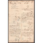 1878 Az S.M.S. Adria és a matróz hadtestparancsnokság közötti levél, sok üzenettel, pecsétekkel / Folded letter from S...