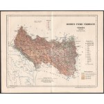 1896 Modrus-Fiume vármegye térképe, tervezte: Gönczy Pál, a Pallas Nagy Lexikona mellékletei, 23...