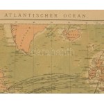 cca 1900 Atlantischer Ocean / Az Atlanti-óceán térképe, a Brockhaus Konversations-Lexikon melléklete, dekoratív...