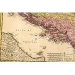 A Duna medence térképe Magyarországgal, Erdéllyel, Romániával és a Balkánnal. Homann, Joh. Baptist: Danubii Fluminis ...