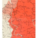 Kleine Sprachenkarte von Mitteleuropa Friedrich Lange ca 1920, Közép Európa nyelvtérképe, 1:4250000, 45x60cm ...