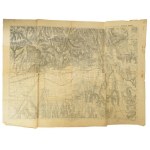 ca 1890 Pécs és környékének a katonai térképe 1:25 000 82x70 cm