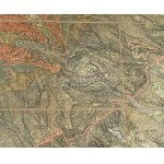 cca 1890 Übersicht der Tátra-Gebietes. A Magas Tátra nagy méretű litografált térképe vászonon. 75x52 cm ...