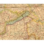 1940 Merre menjek? Magyarország autóútjai és közigazgatási beosztása, a visszacsatolt területekkel, 1:900 000...