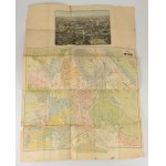 Bécs térképe, a város látképével. Plan von Wien, ca 1860 Hartleben Verlag. Hátul ragasztással megerősítve...