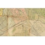 Bécs térképe, a város látképével. Plan von Wien, ca 1860 Hartleben Verlag. Hátul ragasztással megerősítve...