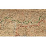 1938 Magyarország térkép a visszatért felvidéki területekkel (magyar cseh katonai bizottság által 1938 nov. 5...