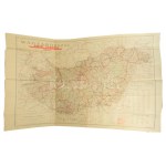 1946 Magyarország autótérképe, szerk.: Turner István, 1:500000, Klösz, 84×113 cm hajtva