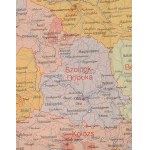 A Magyar Szent Korona országainak térképe 1914. Modern térképlap a vármegye címerekkel...
