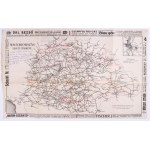 cca 1910-1915 Magyarország vasúti térképe, Bp., Posner és Fia térképészeti intézete, reklámokkal, feliratozással...