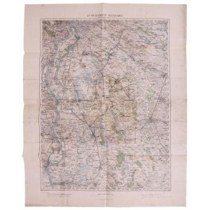 ca 1910-1930 Budapest, Bélapátfalva, Miskolc, Lillafüred, katonai és turista térképek 4 db
