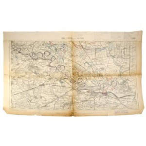 cca 1910-1920 Osijek (Eszék), Dárda und Valpovo (Valpó) katonai térkép, 1 : 75.000, rajta ceruzával írt feljegyzésekkel...